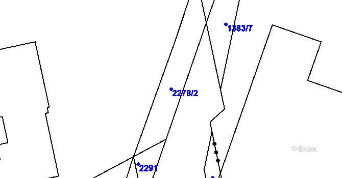 Parcela st. 2278/2 v KÚ Hrabová, Katastrální mapa