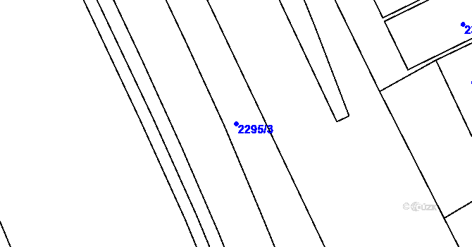 Parcela st. 2295/3 v KÚ Hrabová, Katastrální mapa