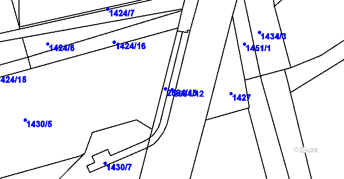 Parcela st. 2584/12 v KÚ Hrabová, Katastrální mapa