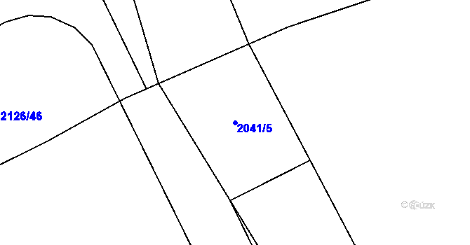 Parcela st. 2041/5 v KÚ Hrabová, Katastrální mapa