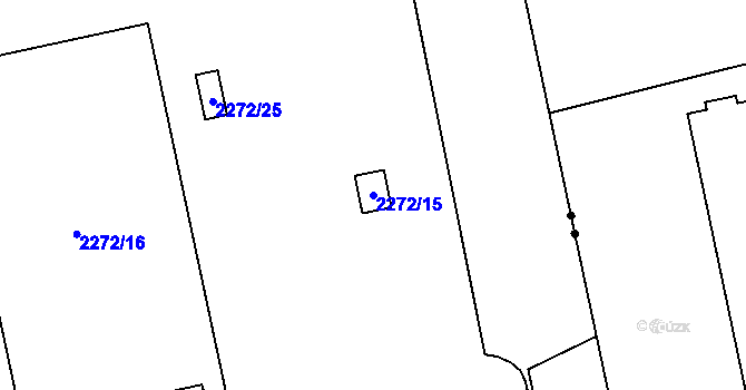 Parcela st. 2272/15 v KÚ Hrabová, Katastrální mapa