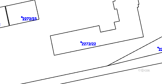 Parcela st. 2272/22 v KÚ Hrabová, Katastrální mapa