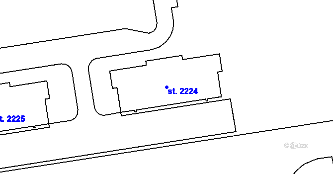 Parcela st. 2224 v KÚ Hrabůvka, Katastrální mapa