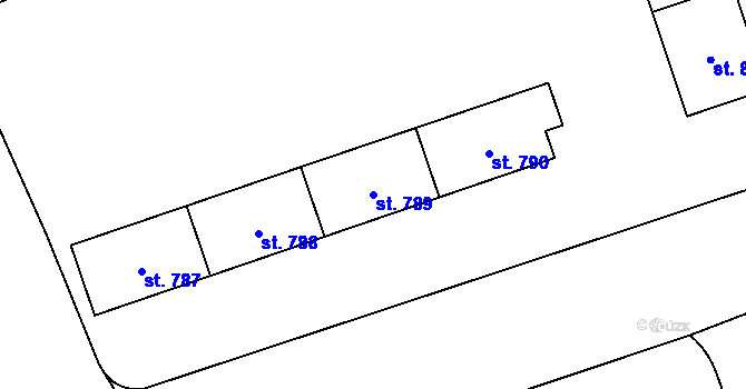 Parcela st. 789 v KÚ Hrabůvka, Katastrální mapa