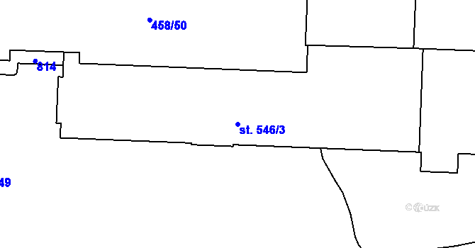 Parcela st. 546/3 v KÚ Heřmanice, Katastrální mapa