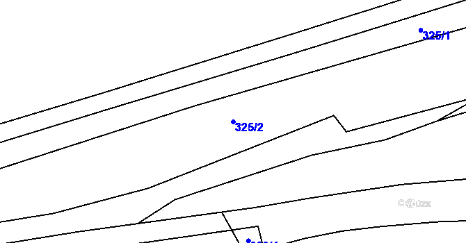 Parcela st. 325/2 v KÚ Heřmanice, Katastrální mapa