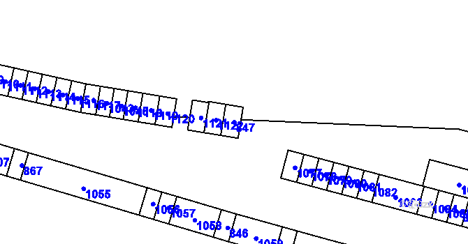 Parcela st. 847 v KÚ Heřmanice, Katastrální mapa