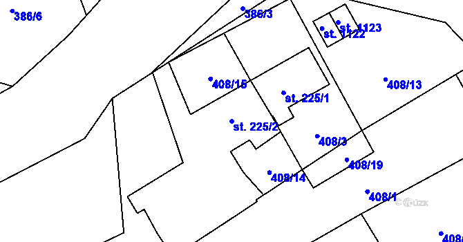 Parcela st. 225/2 v KÚ Heřmanice, Katastrální mapa