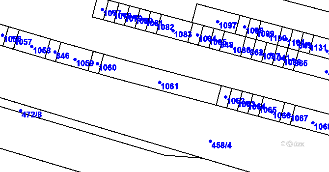 Parcela st. 976 v KÚ Heřmanice, Katastrální mapa