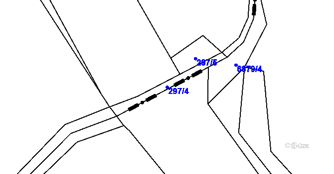 Parcela st. 297/4 v KÚ Heřmanice, Katastrální mapa