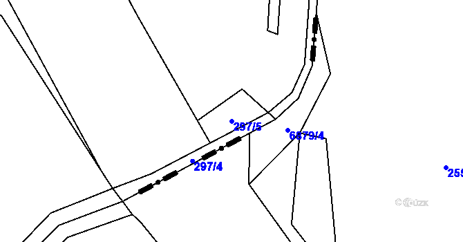 Parcela st. 297/5 v KÚ Heřmanice, Katastrální mapa