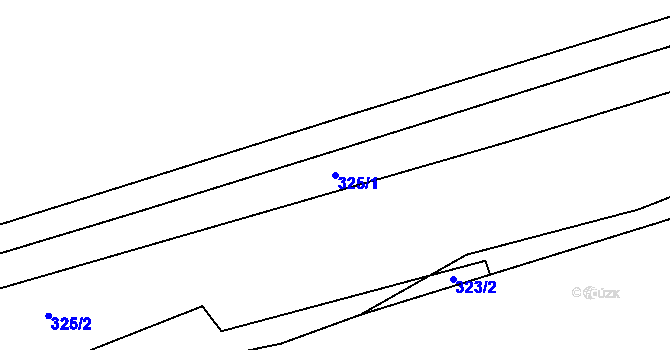 Parcela st. 325/1 v KÚ Heřmanice, Katastrální mapa