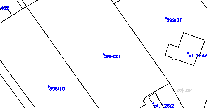 Parcela st. 399/33 v KÚ Heřmanice, Katastrální mapa