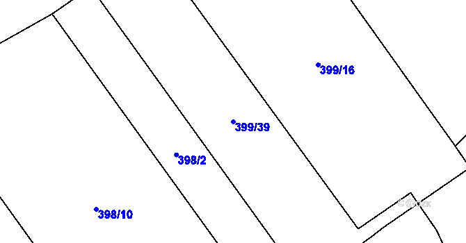 Parcela st. 399/39 v KÚ Heřmanice, Katastrální mapa