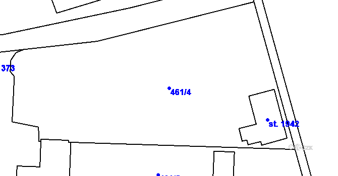 Parcela st. 461/4 v KÚ Heřmanice, Katastrální mapa