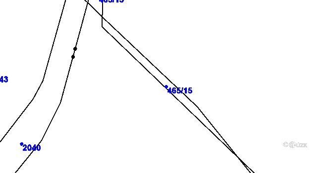 Parcela st. 465/15 v KÚ Heřmanice, Katastrální mapa