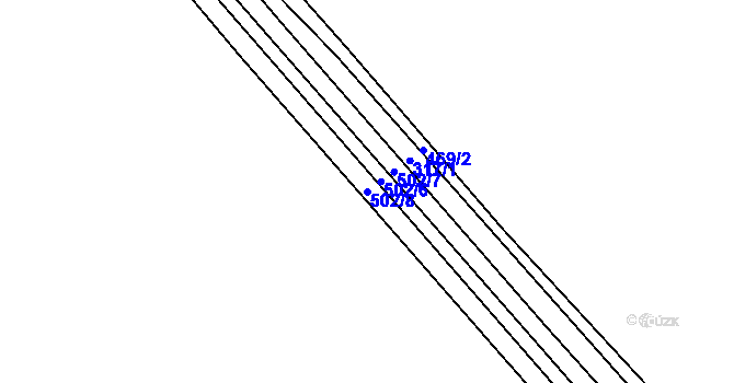 Parcela st. 502/8 v KÚ Heřmanice, Katastrální mapa