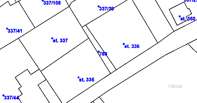 Parcela st. 788 v KÚ Heřmanice, Katastrální mapa