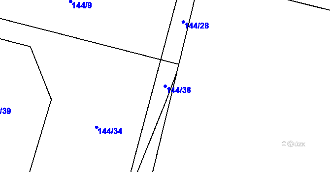 Parcela st. 144/38 v KÚ Heřmanice, Katastrální mapa