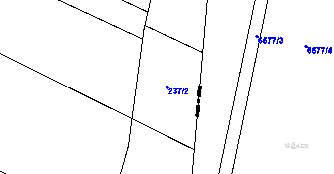 Parcela st. 237/2 v KÚ Heřmanice, Katastrální mapa