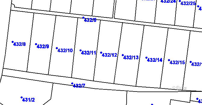 Parcela st. 432/12 v KÚ Michálkovice, Katastrální mapa