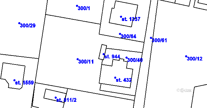 Parcela st. 944 v KÚ Michálkovice, Katastrální mapa