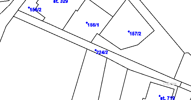 Parcela st. 224/2 v KÚ Michálkovice, Katastrální mapa