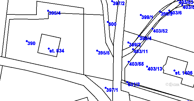 Parcela st. 395/5 v KÚ Michálkovice, Katastrální mapa