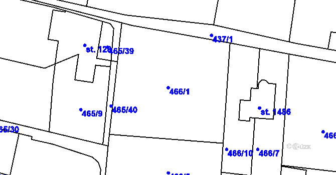 Parcela st. 466/1 v KÚ Michálkovice, Katastrální mapa