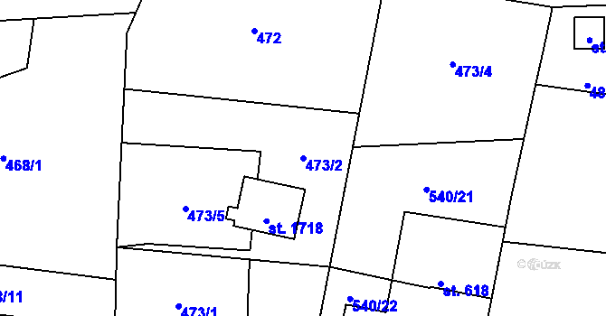 Parcela st. 473/2 v KÚ Michálkovice, Katastrální mapa