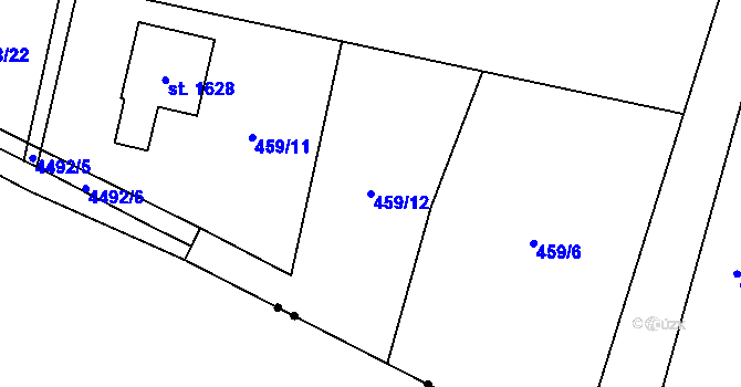 Parcela st. 459/12 v KÚ Michálkovice, Katastrální mapa