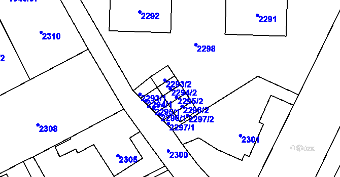 Parcela st. 2294/2 v KÚ Slezská Ostrava, Katastrální mapa