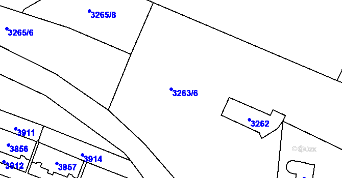 Parcela st. 3263/6 v KÚ Slezská Ostrava, Katastrální mapa
