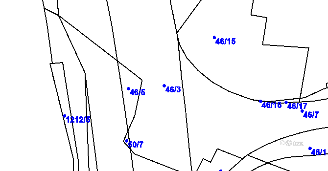 Parcela st. 46/3 v KÚ Slezská Ostrava, Katastrální mapa