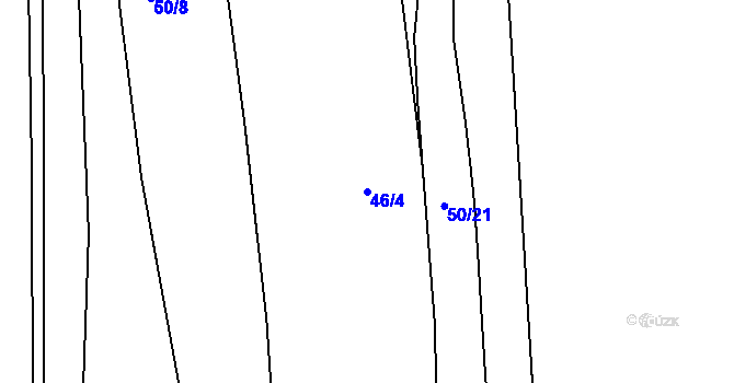 Parcela st. 46/4 v KÚ Slezská Ostrava, Katastrální mapa