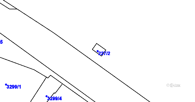 Parcela st. 227/2 v KÚ Slezská Ostrava, Katastrální mapa