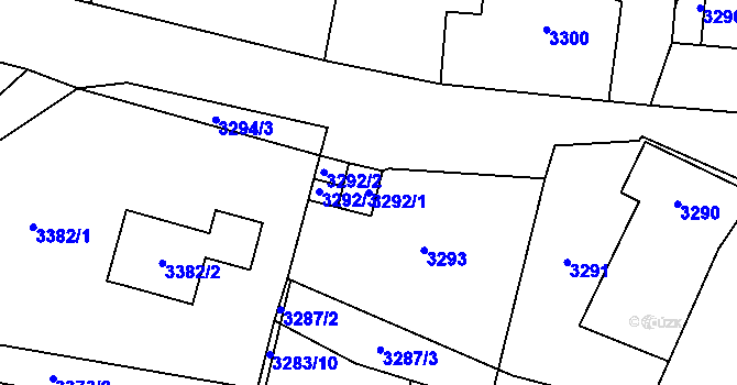 Parcela st. 3292/1 v KÚ Slezská Ostrava, Katastrální mapa