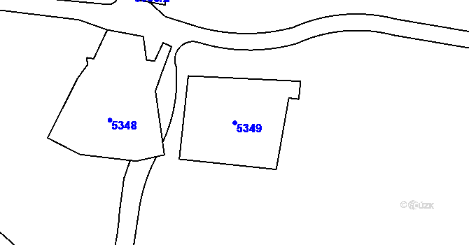 Parcela st. 5349 v KÚ Slezská Ostrava, Katastrální mapa