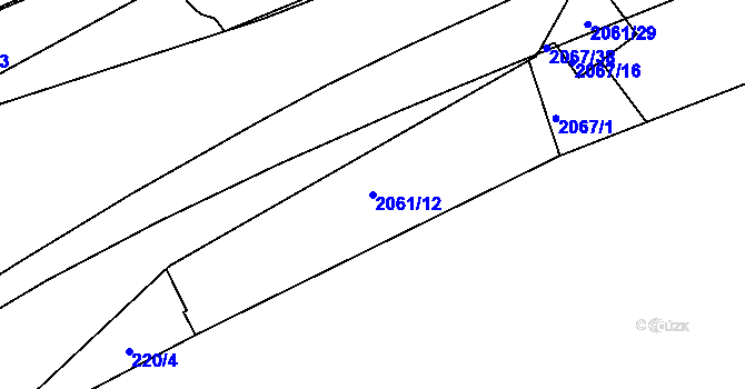Parcela st. 2061/12 v KÚ Hrušov, Katastrální mapa