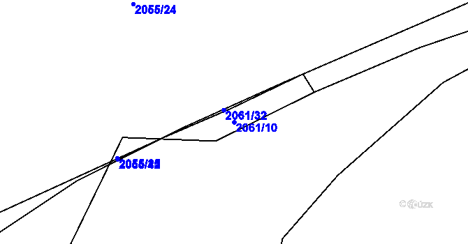 Parcela st. 2061/10 v KÚ Hrušov, Katastrální mapa