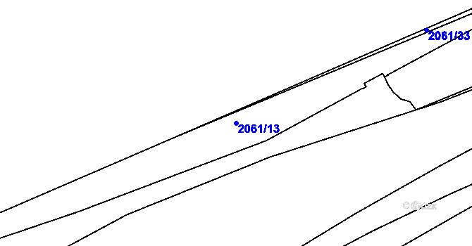 Parcela st. 2061/13 v KÚ Hrušov, Katastrální mapa