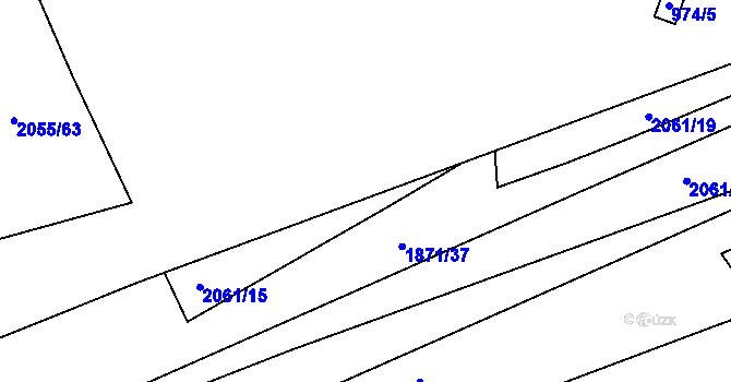 Parcela st. 2061/16 v KÚ Hrušov, Katastrální mapa