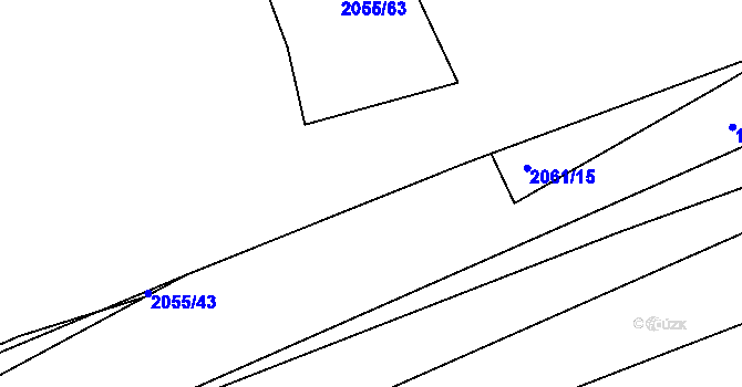 Parcela st. 2061/14 v KÚ Hrušov, Katastrální mapa