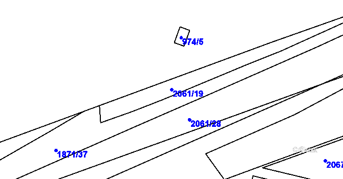 Parcela st. 2061/19 v KÚ Hrušov, Katastrální mapa
