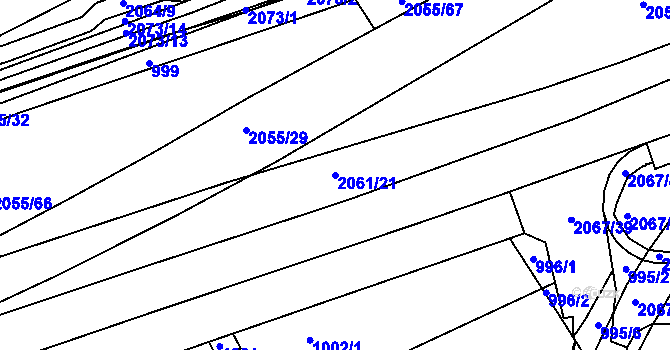 Parcela st. 2061/21 v KÚ Hrušov, Katastrální mapa