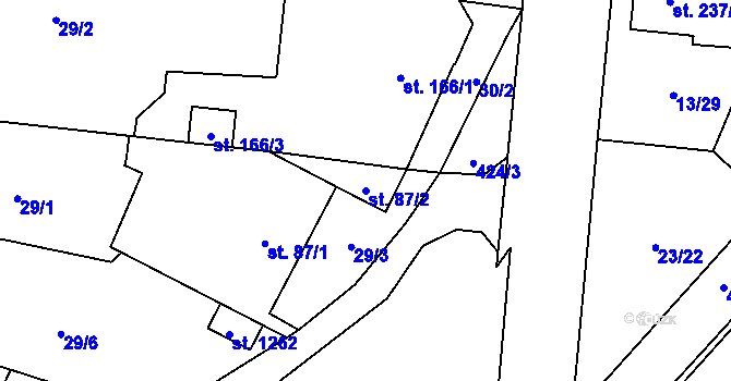 Parcela st. 87/2 v KÚ Muglinov, Katastrální mapa