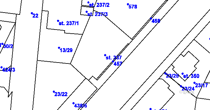 Parcela st. 337 v KÚ Muglinov, Katastrální mapa