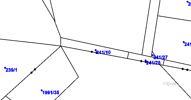 Parcela st. 241/10 v KÚ Muglinov, Katastrální mapa