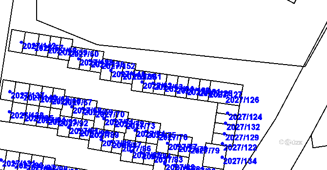 Parcela st. 2027/64 v KÚ Radvanice, Katastrální mapa