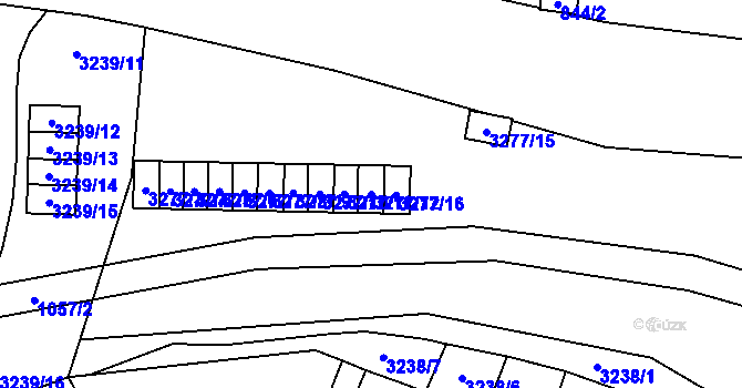 Parcela st. 3277/12 v KÚ Radvanice, Katastrální mapa